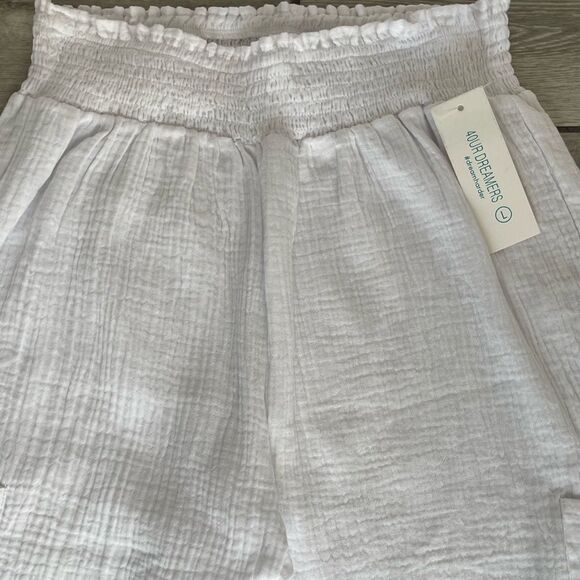 Dreamers White Textured Pants - Picture 3 of 7